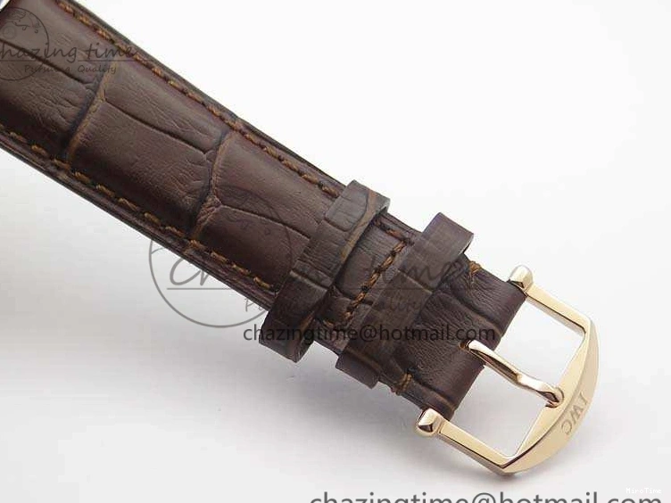 MIROTIME 0318 Effortless Portuguese Fa Jones IW544201 RG GSF 1:1 Best Edition White Dial On Leather Strap 7228